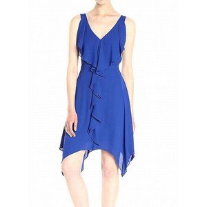 BCBG MaxAzria Blue Ruffle Dress